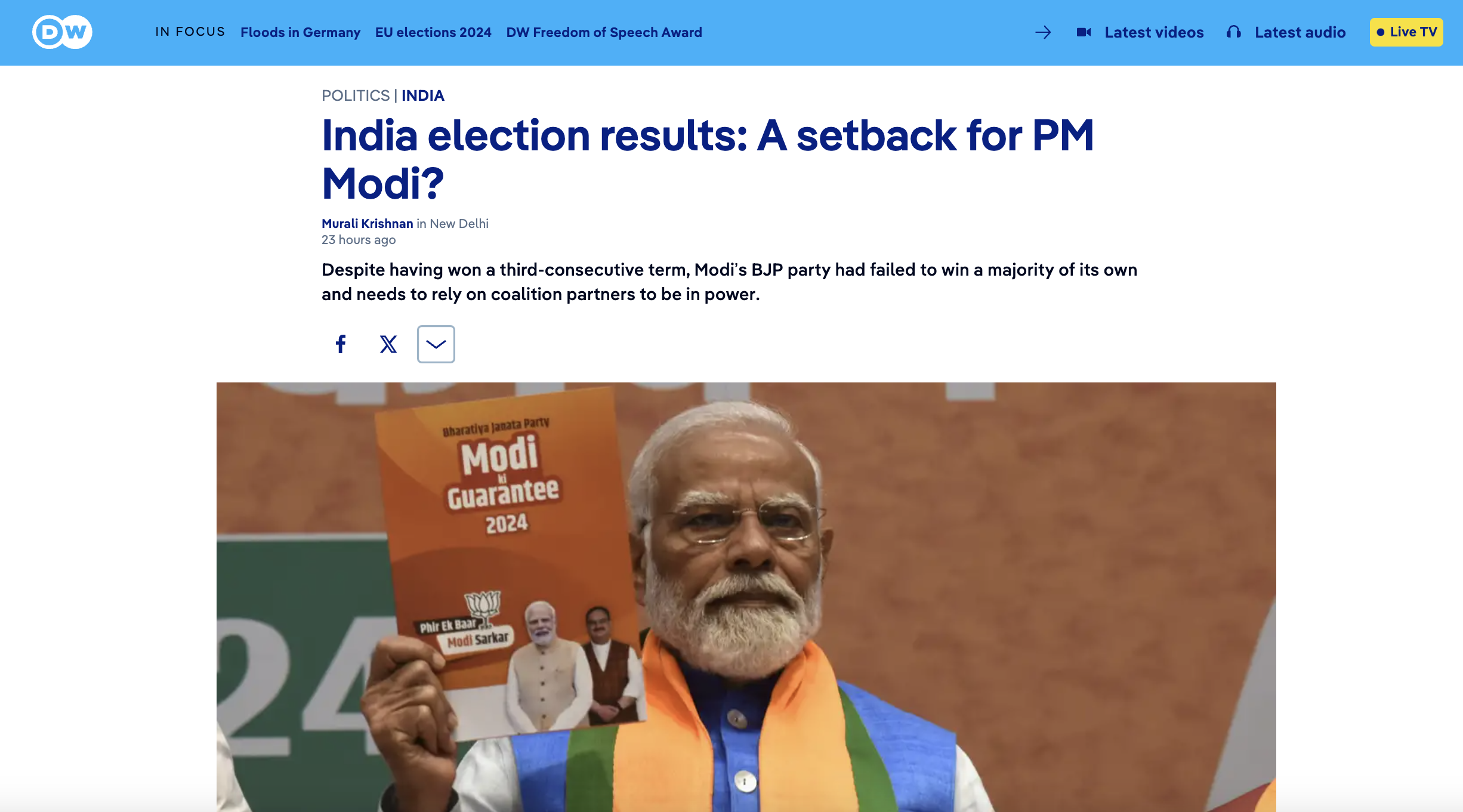 Global Media on Lok Sabha Election 2024 